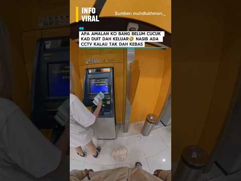 Nak keluarkan duit tp bank dah hulur duit dulu😅 bagus brader ni jujur & amanah x ambik hak org lain👍
