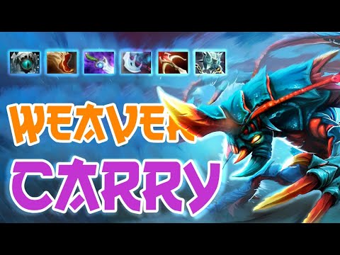 Weaver carry 17-0 | Eye of Skadi, Gleipnir, Diffusal Blade, Manta Style, Daedalus | Turbo | Dota2