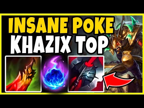 MAX POKE KHAZIX TOP IS BROKEN WITH NEW DEATH'S DANCE! - League of Legends