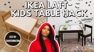 IKEA KIDS TABLE HACK I EASY FURNITURE HACKS I IKEA LATT TABLE AND CHAIRS SET I DIY BY NIKY FOSTER