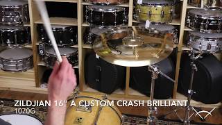 Video thumbnail for Zildjian 16" A Custom Crash Brilliant-Demo of Exact Cymbal-1070g by Columbus Percussion