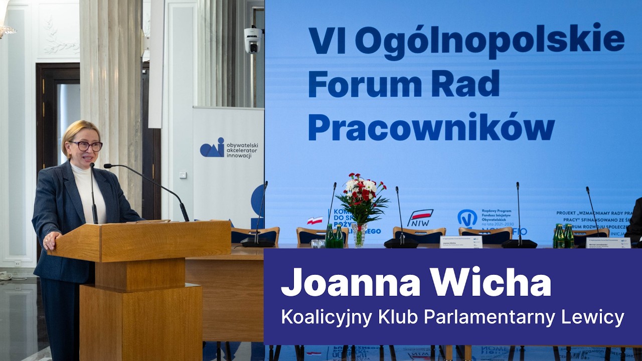 Joanna Wicha, VI Ogólnopolskie Forum Rad Pracowników, 19 maja 2026 r.
