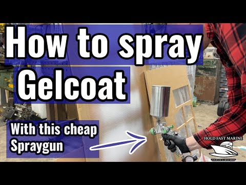 Spraying Gelcoat on a Boat - How to spray gelcoat with a cheap spray gun-