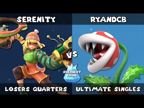Sherbert Land # 16 | Serenity (Min Min) vs RyanDCB (Piranha Plant) | Losers Quarters | SSBU Ultimate