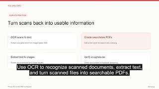 PDF editing, format conversion, merging, splitting, adding watermarks,