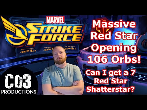 Marvel Strike Force - 106 Red Star Orbs! - MSF