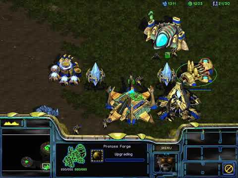 StarCraft: Brood War – Power Lines – Protoss vs. 3 computer players – SE location