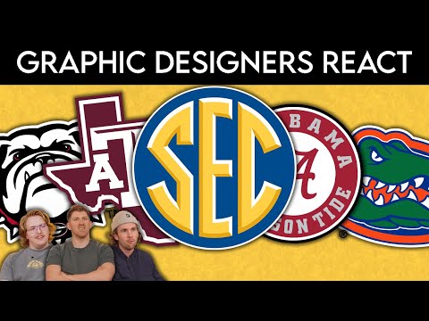 Graphic Designers React to SEC College Football Logos (Southeastern Conference)