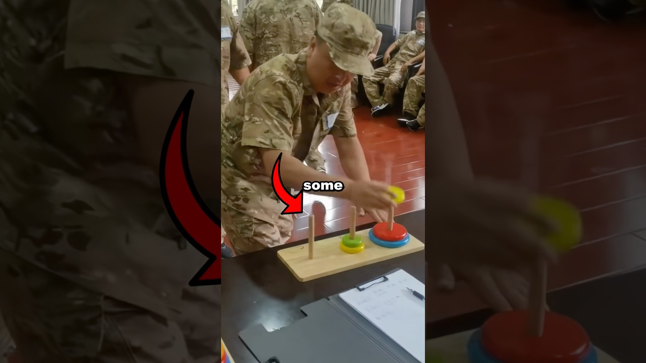 군대에서 군인들이 팀워크를 연습하는 방법😳 #반바지