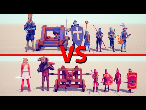 MEDIEVAL Team vs ANCIENT Team - Totally Accurate Battle Simulator TABS