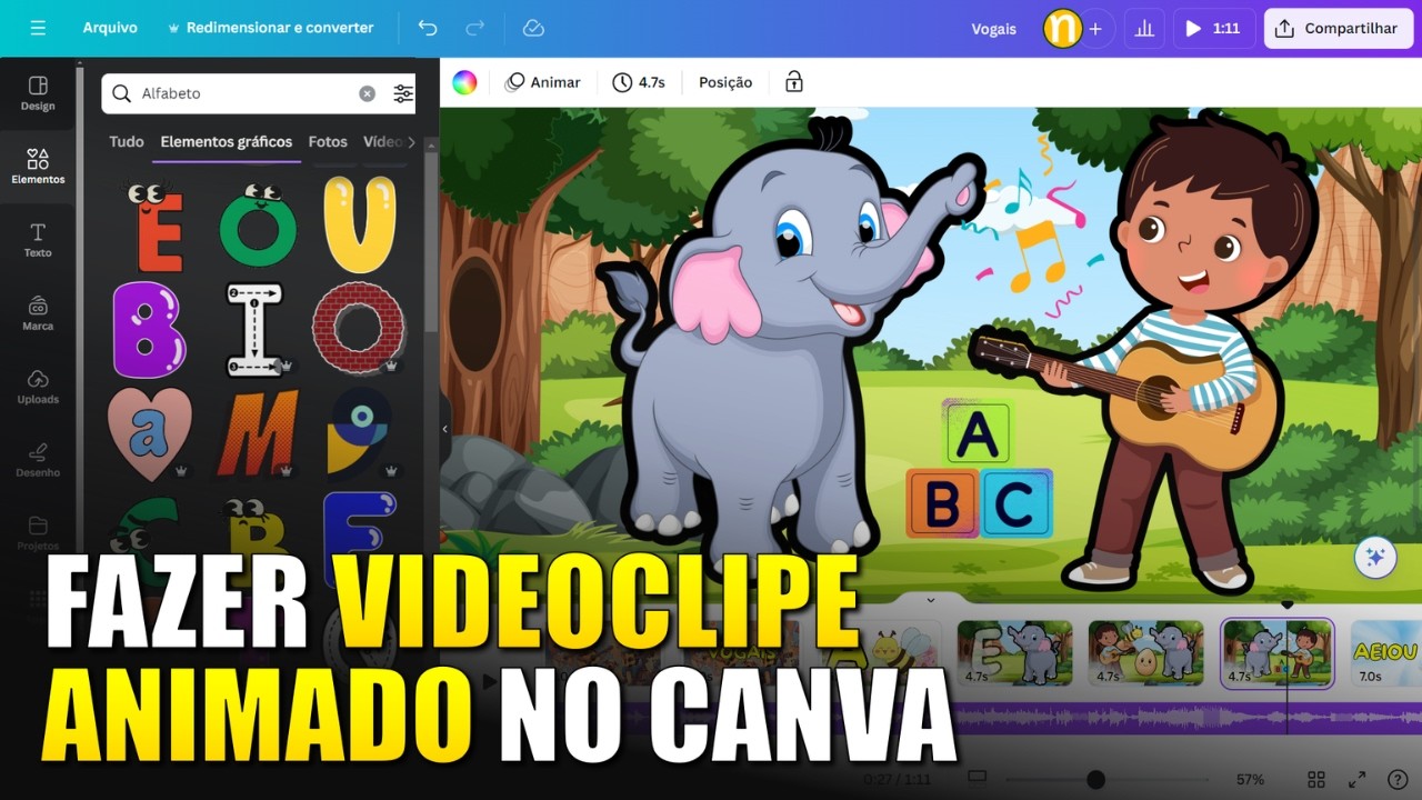[PASSO A PASSO] FAZER VIDEOCLIPE ANIMADO COM MÚSICA NO CANVA