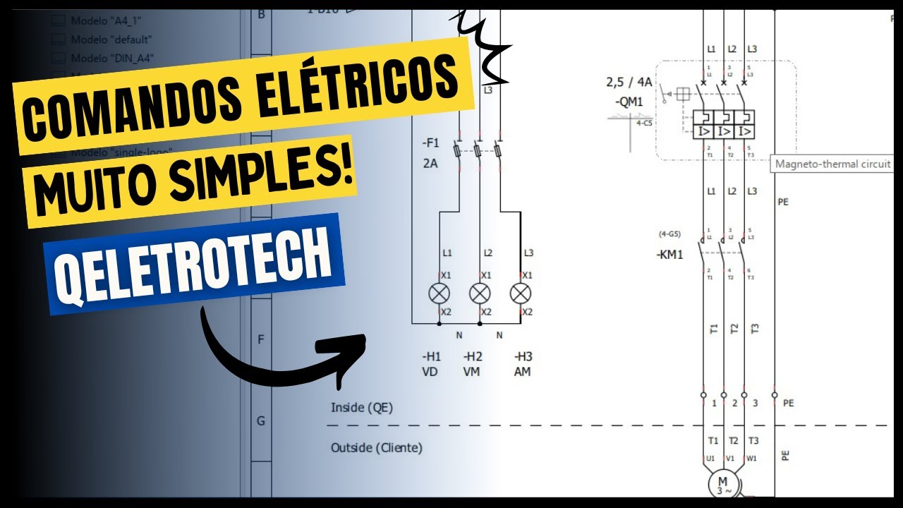 Etapas do projeto de Comandos Elétricos Qeletrotech