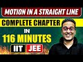 MOTION IN A STRAIGHT LINE In 116 Minutes Full Chapter Revision Class 11th JEE