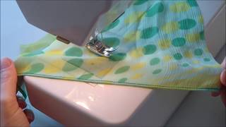 How to Hem Chiffon Fabric. Two Ways of Hemming Lightweight or Chiffon Fabrics