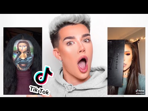 Reacting To & Recreating Viral TikTok Makeup Trends Video