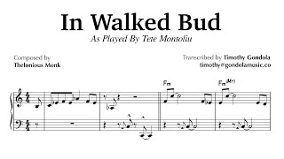 Tete Montoliu plays In Walked Bud (Thelonious Monk)