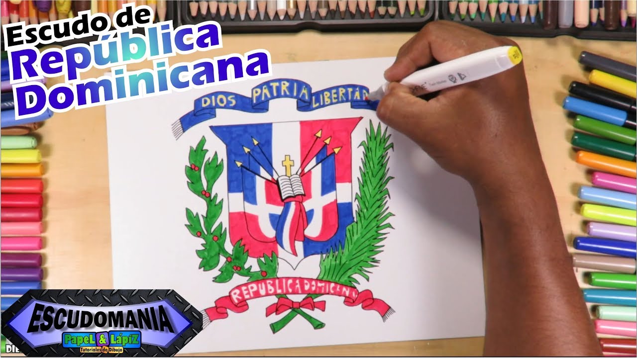 Watch Cómo dibujar y pintar el escudo de República Dominicana Now Cómo dibujar y pintar el escudo de República Dominicana