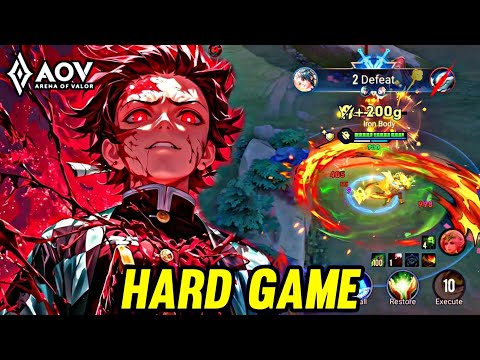 AOV : YAN/TANJIRO GAMEPLAY | HARD GAME - ARENA OF VALOR LIENQUANMOBILE ROV