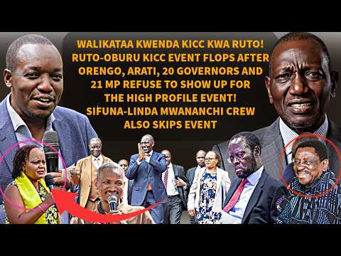DRAMA AS RUTO-OBURU KICC EVENT FLOPS AS ARATI, ORENGO 20 GOVERNORS, 21 MPS REFUSE TO SHOW UP AT KICC