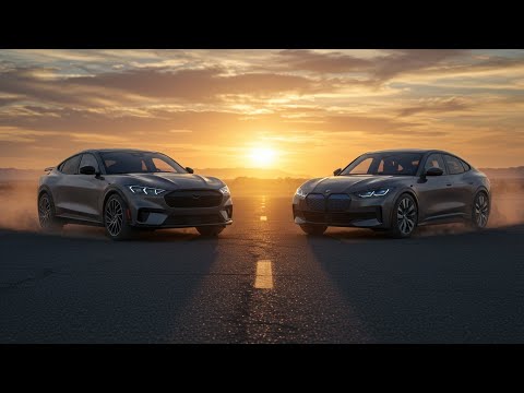 American Muscle vs German Engineering – Who Wins in 2025?#MustangMachE #BMWi4M50 #EVShowdown