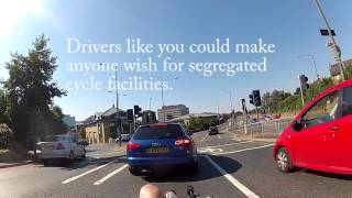 LV09KEK Audi get on the cycle path driver