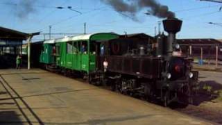 preview picture of video 'České dráhy steam locomotive 310 093 at České Budějovice'