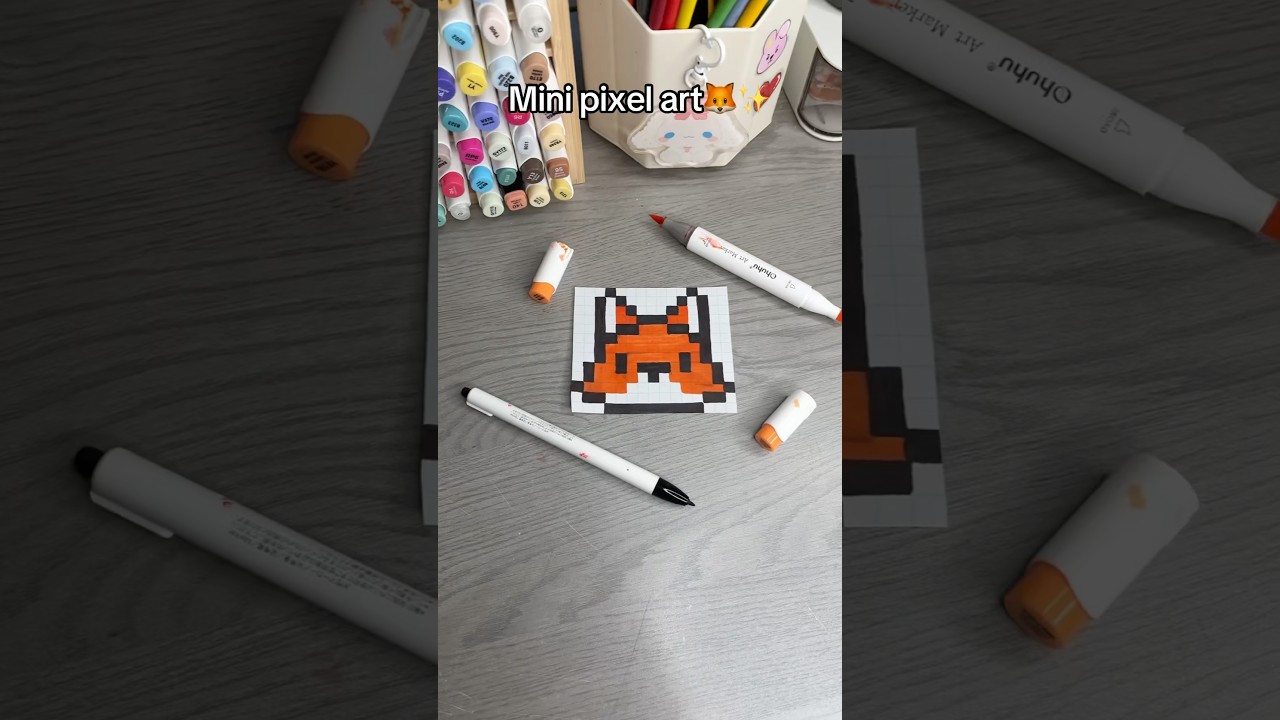 🦊Mini pixel art ideas✨!? #pixel #pixelart #pixelartideas #art #dtawing