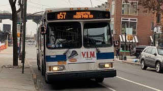 Maspeth-Fresh Pond Rd Bound 2004 Orion VII OG HEV 6522 B57 Bus From 9th St To Fulton St