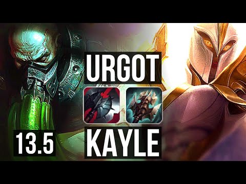 URGOT vs KAYLE (TOP) | Rank 2 Urgot, 7/1/1, 600+ games, Dominating | KR Grandmaster | 13.5
