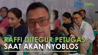 Raffi Ahmad Ditegur Petugas KPPS saat Akan Nyoblos di TPS Imbas Keluarkan Ponsel untuk Rekam Video
