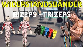 10 Übungen für Bizeps und Trizeps mit Widerstandsbändern - Fitness Band für Zuha