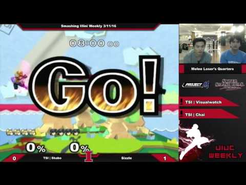 [Smashing Illini Weekly] TSI | Shabo (Fox) vs. Sizzle (Marth) SSBM Loser's Quarters