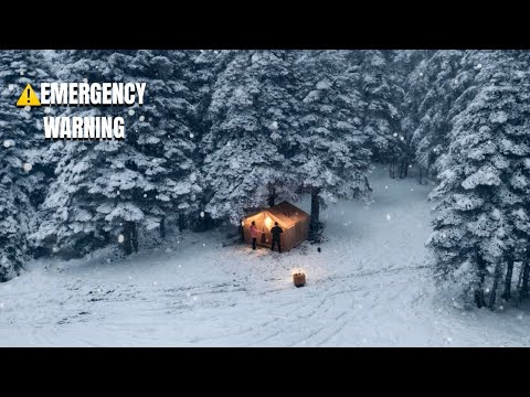 Emergency Warning Arrived, We Left the Snow Camp at Night! ❄️ | First Snow Camp