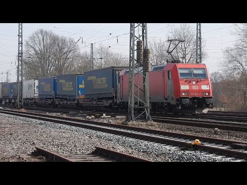 DB 185 322-2 kommt von Münster (Westf) Hbf mit Güterzug aus Tanktainern und Taschenwagen