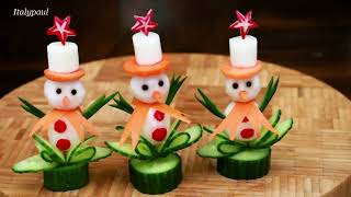 Christmas Party Handmade Snowman Ideas - Super Salad Decoration Ideas