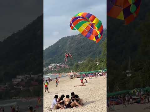Crazy Landing in Patong Beach Thailand is Nuts! #Shorts