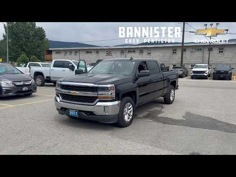 2017 Chevrolet Silverado 1500 Crew Cab Standard Box 4-Wheel Drive LT w/1LT in Black for sale at Bannister Chevrolet Penticton in Penticton, BC