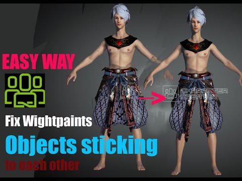 CHARACTER CREATOR TUTORIAL - FIX WEIGHTPAINT | Objects sticking to each other