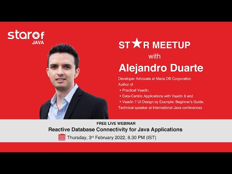 Reactive Relational  Database Connectivity for Java Applications by Alejandro Duarte  Star meet Up