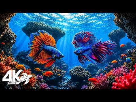 Aquarium 4K Ultra HD 🌊🐟 – Peaceful Ocean Fish for Anxiety Relief & Deep Sleep | 12 Hours