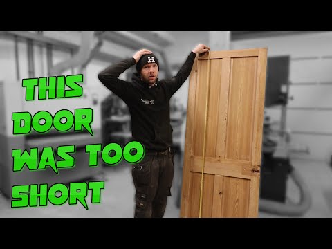 Door restoration. Adding Height to this Old Pine Door.