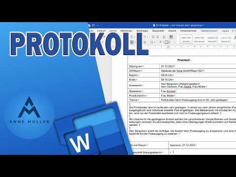 How to create a meeting minutes document in Word | Office Management Trainees