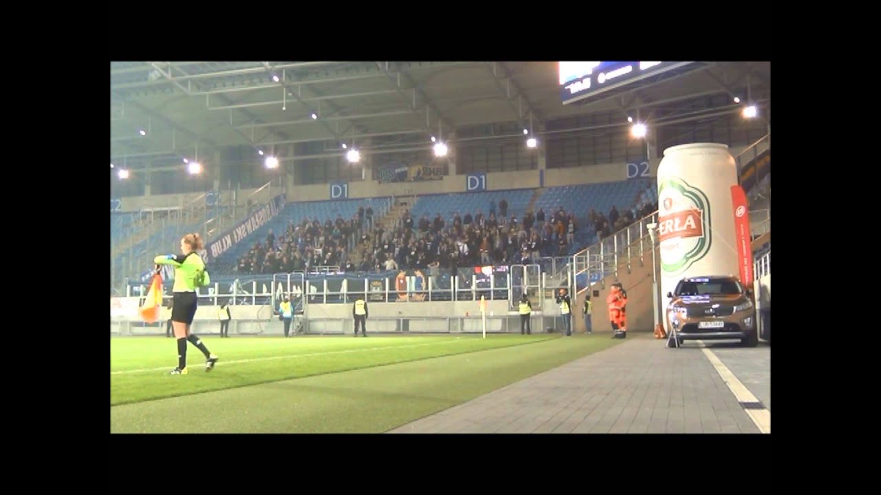 Kibice JKS-u Jarosław na meczu z Motorem Lublin [WIDEO]