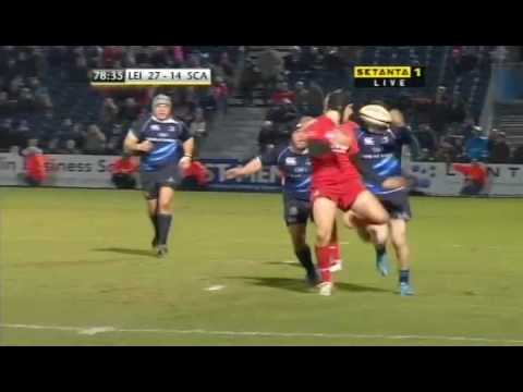 Andrew Conway makes a try saving tackle on his debut