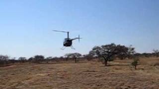 preview picture of video 'Helicopter lands on My African Game Farm'