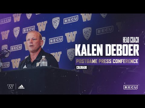 Head Coach Kalen DeBoer Postgame Press Conference - Colorado
