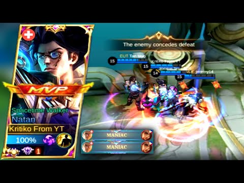 ENEMY CONCEDES DEFEAT + 2X MANIAC | TOP GLOBAL NATAN GAMEPLAY | BEST BUILD 2022