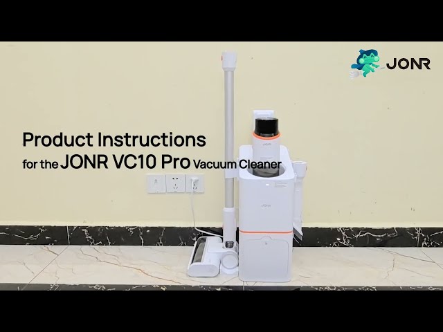 Aspiradora sin cable JONR V10 Pro 170AW Filtro HEPA Autonomía 60min Estación Autolimpiable video