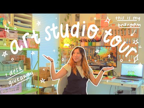 at home art studio tour ✨ (it’s in my room)