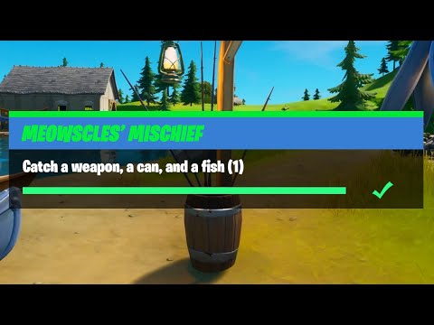 Catch a Weapon, a Can, and a Fish (1) - Fortnite Meowscles' Mischief Challenges